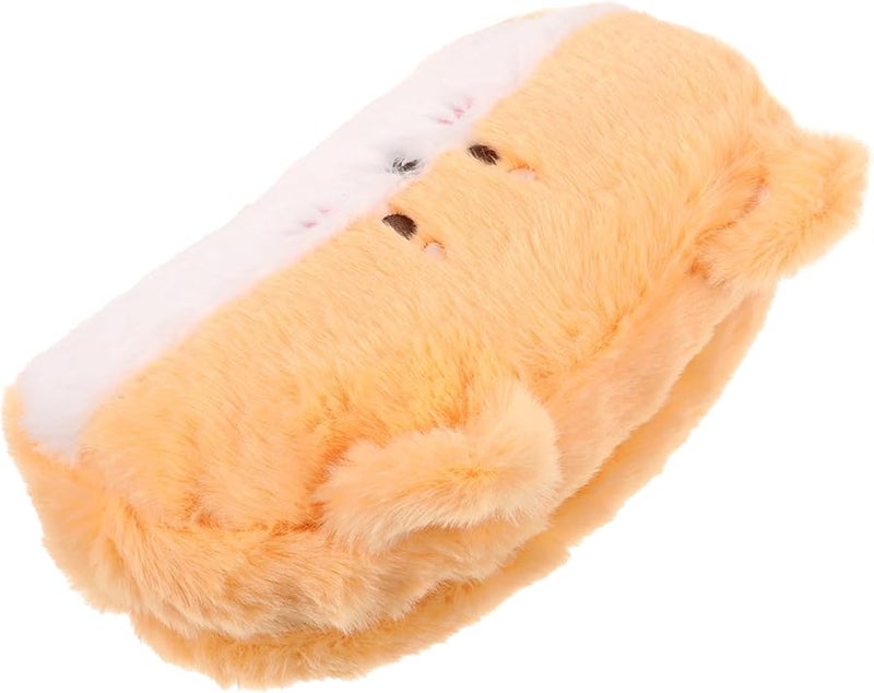 Pink Cartoon Plush Makeup Bag Cute Animal Toiletry Organizer Portable Travel Pouch - Image 1